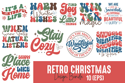 Retro Christmas Design Bundle 3d animation app branding design graphic design illustration logo ui vector
