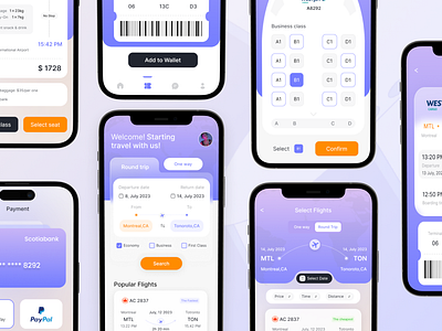 Flight Booking App | UI design app appdesign design flight flightbooking ui uidesign uiux ux