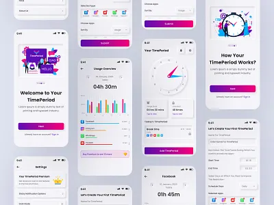 App Blocking Application Mobile App Design 3d app app block app control app design clean colorful app minimal mobile app mobile app design mobile ui neumorphic neumorphism neumorphism app neumorphism design neumorphism mobile app time schedule app ui ui design uxui