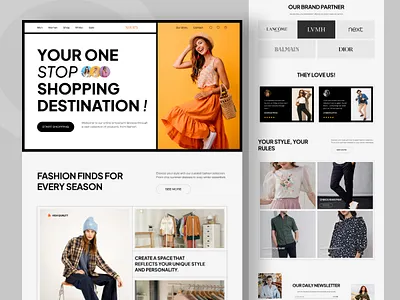 E-commerce Website Design cloth ecommerce marketplace design ecommerce website fashion fashion landingpage fashion marketplace homepage landingpage design model online shop product store trendy ui uiux web design website design website design landing page