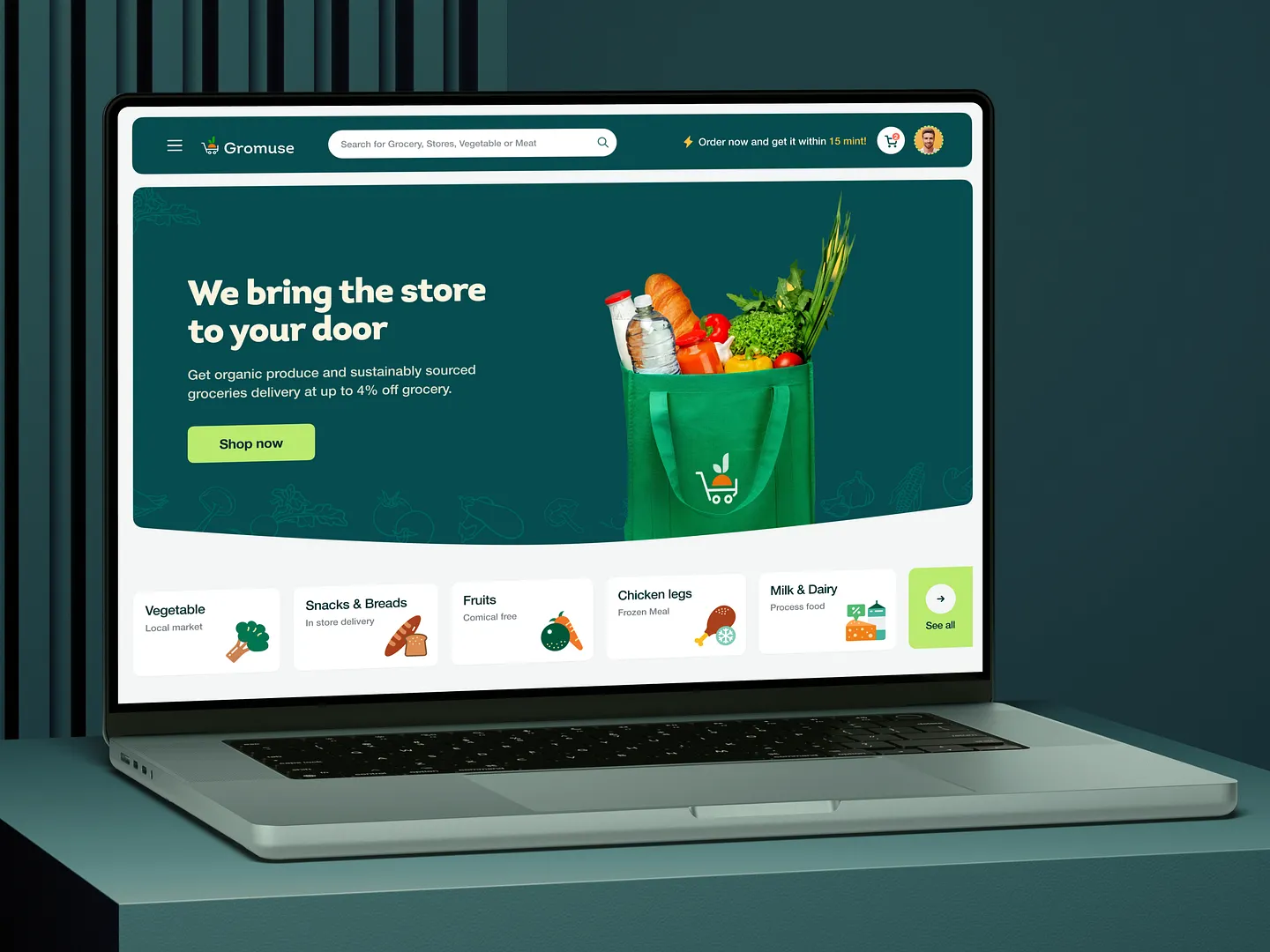 Modern Grocery Website Design for Seamless Shopping Experience