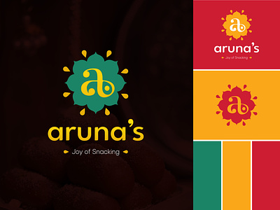 Logo Design - Aruna's arunas brand design branding coimbatore colour palette design graphic design illustration kolam logo logo logo design south indian sweet and savory typography visual identity