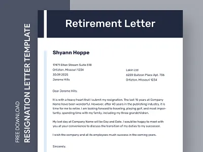 Retirement Letter Of Resignation Free Google Docs Template design dismissal docs document free google docs templates free template free template google docs google google docs job letter notice print resign resignation retirement template templates word
