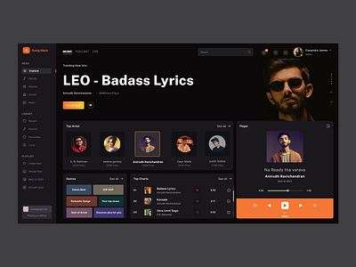 Song Mate Music Web App 3d adobexd animation app branding dark design figma graphic design icon illustration illustrator logo motion graphics photoshop ui userinterface ux webapp