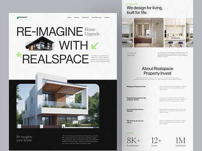 Realspace v4 | Real Estate solution for you bold clean home house housing landing page management minimal property real estate rent rental typohgraphy ui ux website