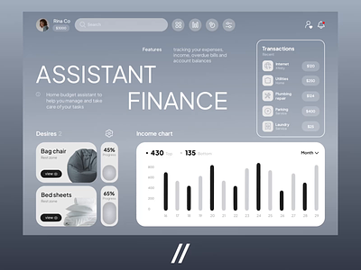 Financial Web App animation dashboard design finance fintech interface motion design motion graphics purrweb ui ux vfx web app web page web ui