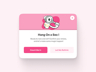 Creative Popup Modal UI Design | Confirmation Popup Menu UI by Vikas ...