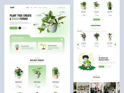 TPLANT - Website Landing Page ceramics clean plants clean tree clean ui e commerce green landing page leaves leaves logo leaves website oripio plant plant illustration plant landing page planter planting ui planting website plants tree plant ui design