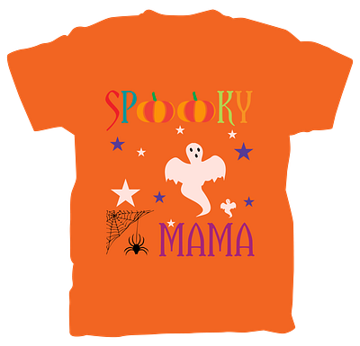 Spooky Mama T-shirt funny halloweentshirt illustratiion orenge spooky spookymama spyder t shirt vector
