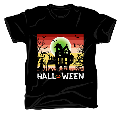 Halloween T-shirt dark ghost halloween halloweetshirt hauntethouse illustration moon night shirts t shirt tshirtdrop vector witch