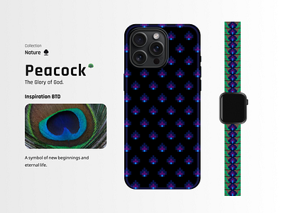 Peacock 🦚 - The Glory of God apple watch band design contest graphic design iphone case design pitaka