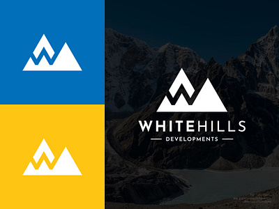 White Hills Logo | W letter Logo | Minimal pictorial logo branding business logo estate logo graphic design hills logo logo | minimal pictorial logo mountain