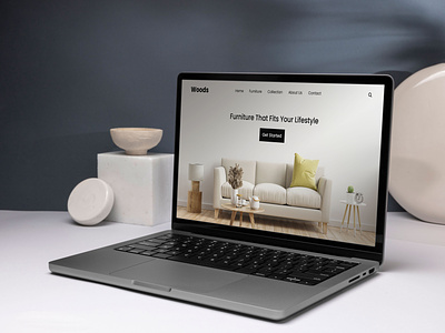 Woods - Furniture Website Design furniture website landing page ui web design