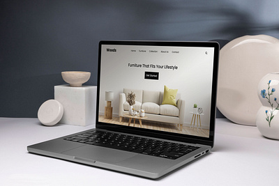 Woods - Furniture Website Design furniture website landing page ui web design
