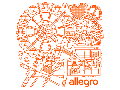 Allegro festival illustration merch vector