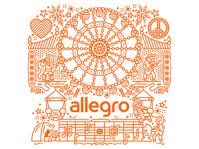 Allegro festival illustration merch vector