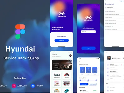 Hyundai Car Service Tracking App animation branding ui ux