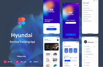 Service tracking application animation branding ui ux