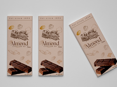 Almond Amore_ Chocolate Packaging advertising almond branding busiess chocolate chocolate bar chocolate packaging corporate food graphic design graphic designer logo designer marketing packaging packaging design packaging designer swiss chocolate typography