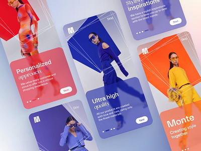 Monte - onboarding admin app brand branding clothes design fashion loading logo onboarding ui web