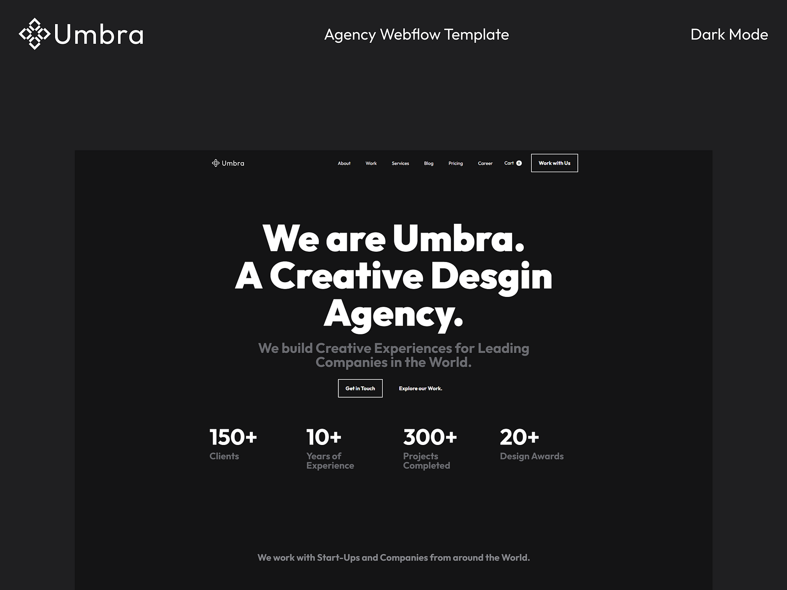 Umbra Webflow Agency Website Template by Kai Pruin on Dribbble