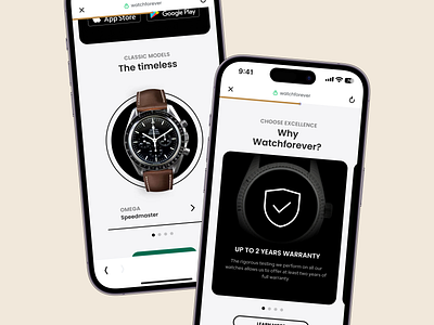 Watch Forever - Rebranding UI/UX animated animation app design e commerce interaction motion graphics site ui watch