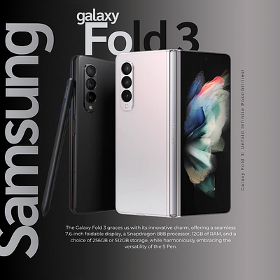 Galaxy Fold 3 graphic design