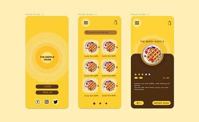 Waffle App Design app branding design graphic design illustration logo typography ui ux