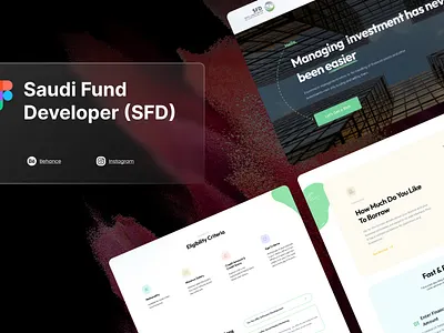 Saudi Arabia Fund Developer Web Application app dashboard design finance icon illustration landingpage loan logo ui ux uxui