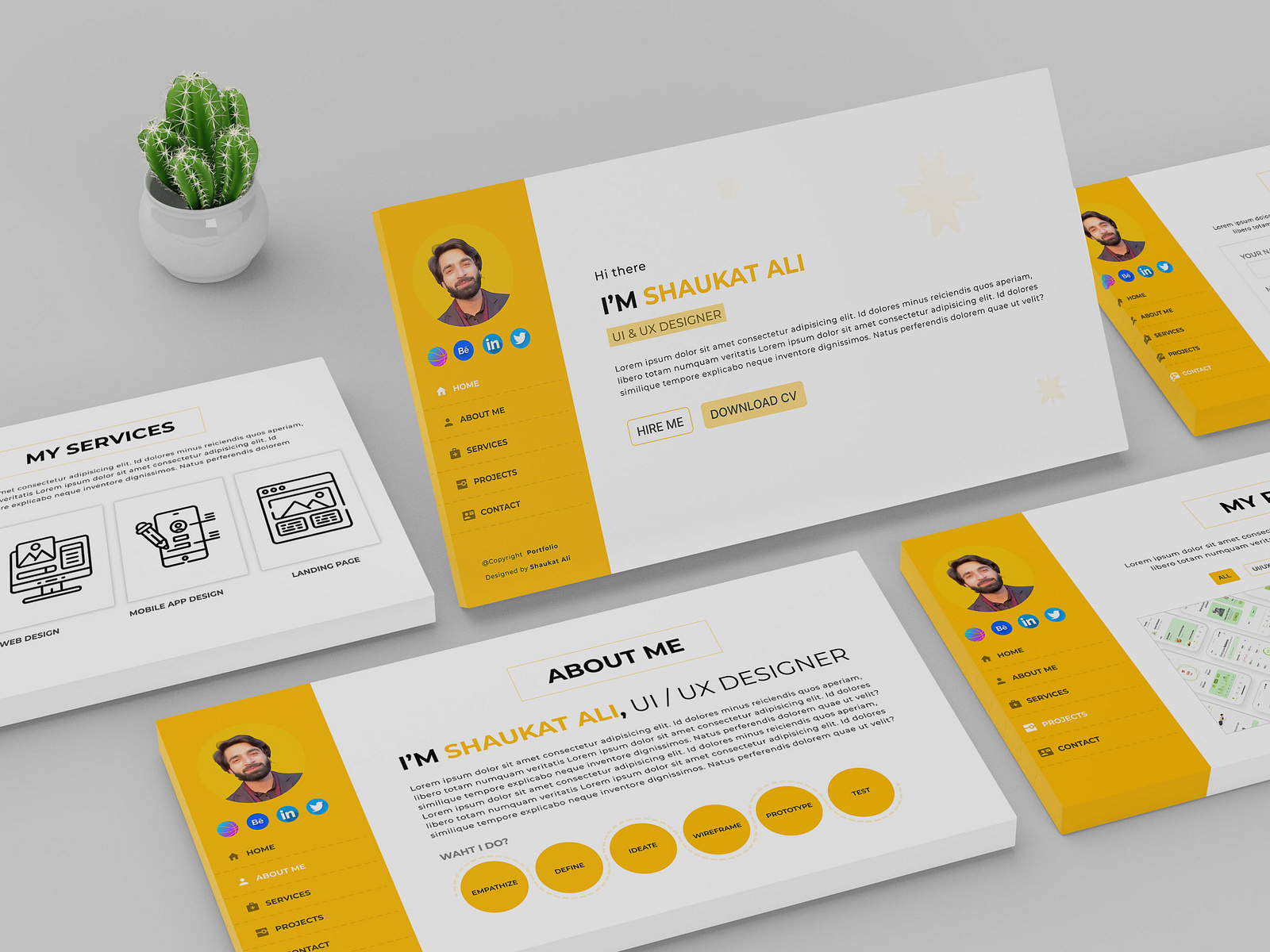 Responsive Personal Portfolio Design By Shaukat Ali On Dribbble