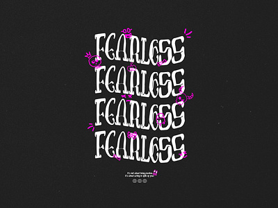 Fearless - T shirt Design brand branding clothing design flat graphic design mockup mockup design streetwear t shirt typography