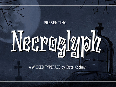 Necroglyph - Spooky Font eerie halloween halloween font haunted haunting font horror horror font macabre paranormal sinister spooky spooky font type typeface