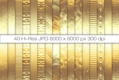Golden textured gradients 40 Pack background digital art digital paper gold golden luxury texture textured textures