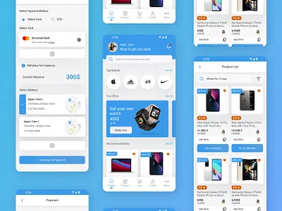 Mobile app E-commerce mobile ui
