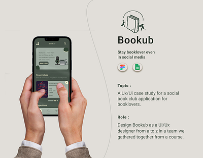 Bookub application branding human center design ui usabilility test ux ux research web design