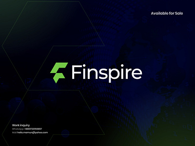 Finspire letter F and Arrow/Up fintech logo concept and arrowup fintech logo concept arrow logo business logo digital money eco friendly fintech logo concept green grow growth money logo online money up logo