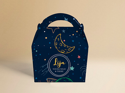 Space rockets galaxy Personalised Children’s Party Box Gift Bag children box design creative box design gift box nassa party box party box design rocket galaxy box design space space design box