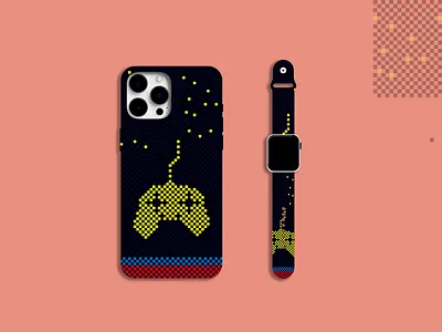 PITAKA Mobile back case & Watch Strap Concept colors design dribbble game illustration mobile backcase pitaka vector watch