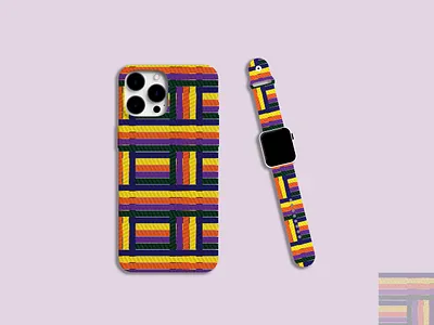 PITAKA Mobile back case & Watch Strap Concept 2 back case branding colors design dribbble illustration iphone pitaka vector watch strap