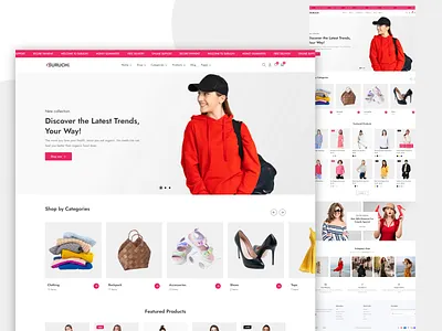 Clean Fashion Web Figma branding figma free graphic design shopify trending ui web website