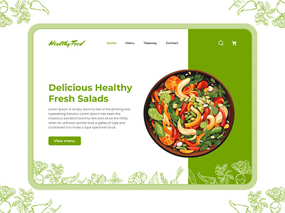 Healthy Food Landing Page Web Ui healthy food ui ux webui