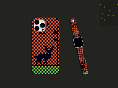 PITAKA Mobile back case & Watch Strap Concept 3 branding colors deer design dribbble illustration iphone pitaka play off vector watch strap wild