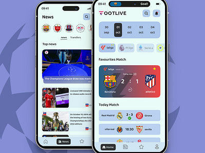 Soccer Live appdesign design figma futball live soccer soccerlive ui uiux ux