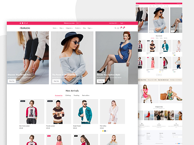 Fashion website beauty branding clean clothing colors design dropshipping ecommerce landing page model overlapping pastel photography shop shopify store thumbnail ui ux website