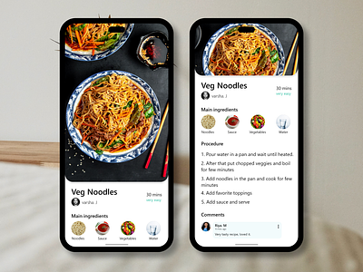 Daily UI Design Challenge | Day 40 | Food Recipe accessibility challenge 040 color theory contrast dailyui design food graphic design images mobile view principles recipe typography ui user centric ux