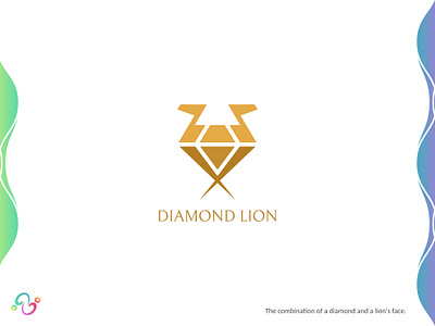 Diamond Lion Logo animal brand design brand designer cat diamond fashion jewelery jewelry lion logo design logo designer logo for sale logo idea logo inspiration logomark logotype ruby wild wildlife zzoe iggi