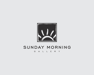 SUNDAY MORNING GALLERY branding design graphic design illustration logo logo design typography vector