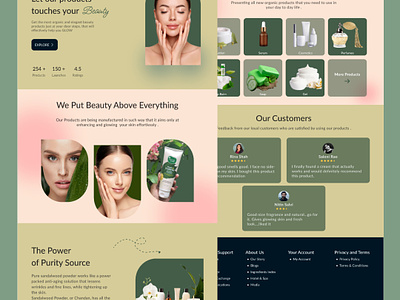 Organic Care : Web Page advertisement beautyproduct beautywebsite branding colortheory cosmetics dailyui design graphic design inspiration landingpage ui uidesign uiux ux webdesign website