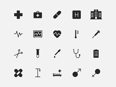 Medical Icon Set design health healthcare healthcare icon hospital icon icon icon set medical medical icon vector