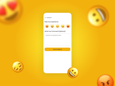Feedback Form design emoji feedback form mobile app design productdesign rating ui ui design uiuxdesign ux